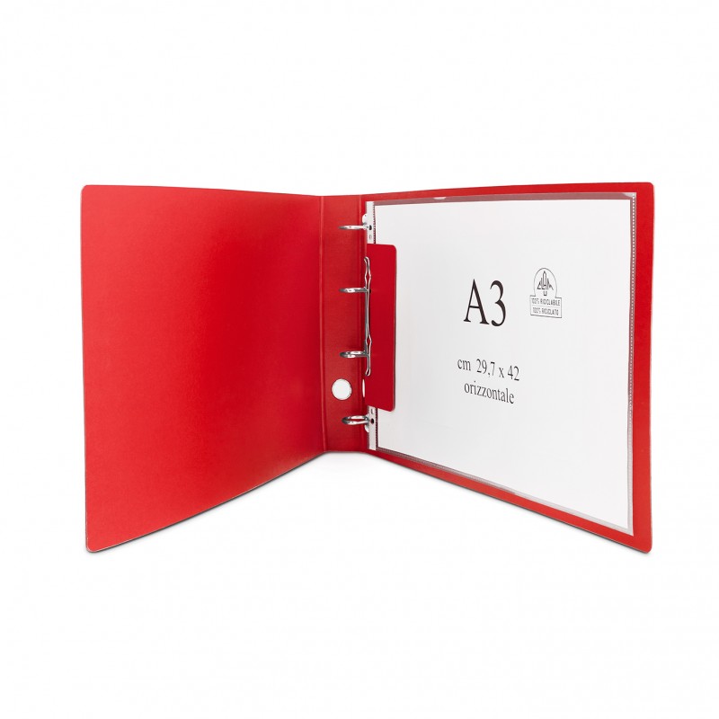 A3 horizontal binder with 4 rings back 5 cm for mod.3248-5 horizontal envelopes