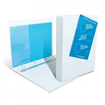 Binders with transparent pockets - 4 back rings 5.5 cm